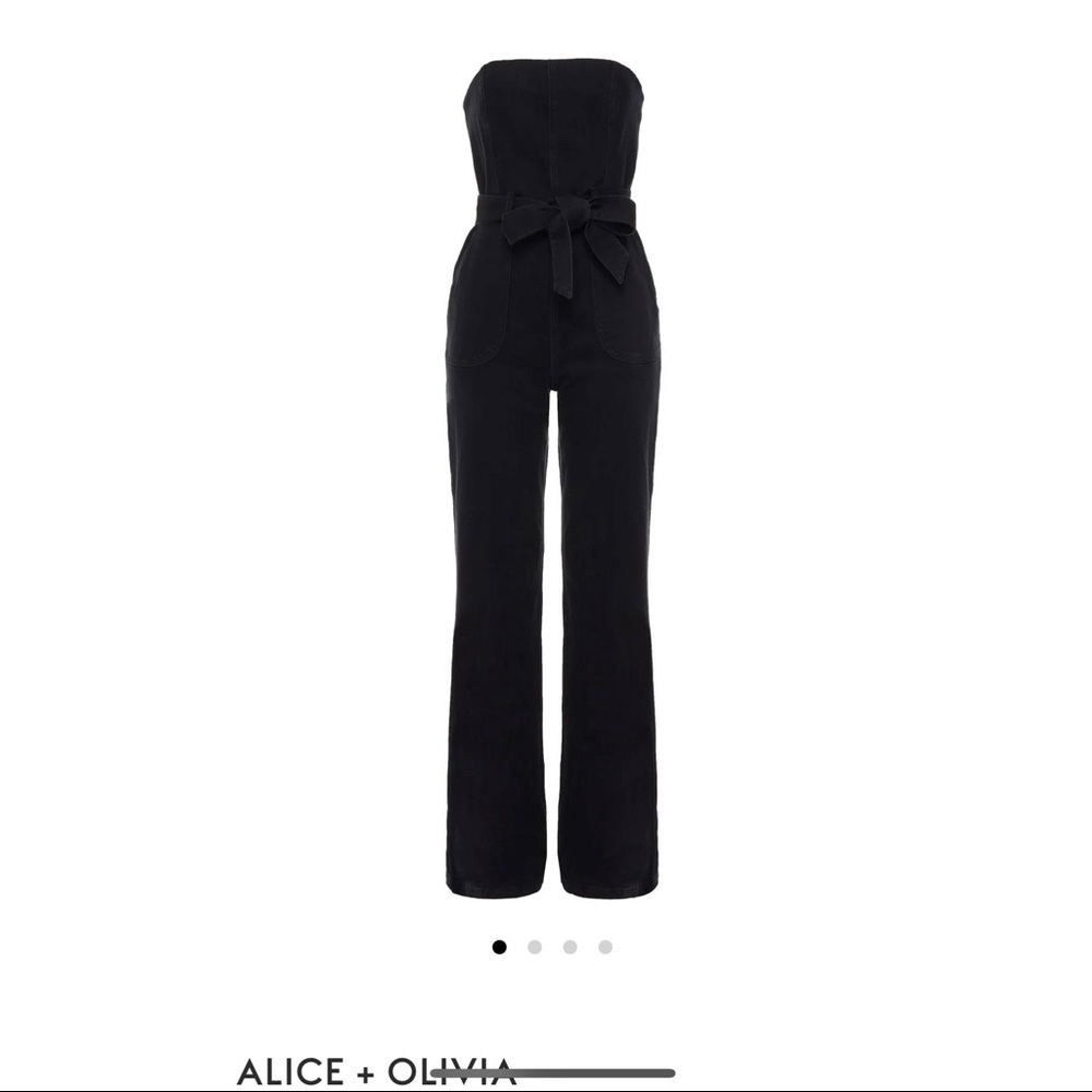 ALICE + OLIVIA BLACK DENIM JUMPSUIT!